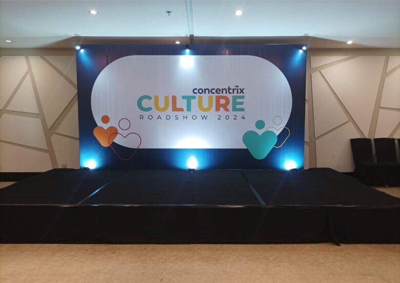Concentrix Backdrop Event Culture Roadshow