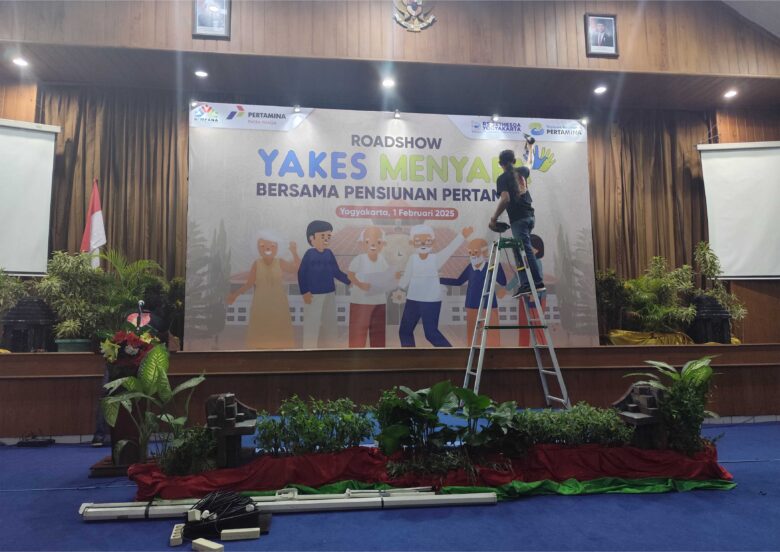 Jasa Backdrop Event Roadshow Pertamina