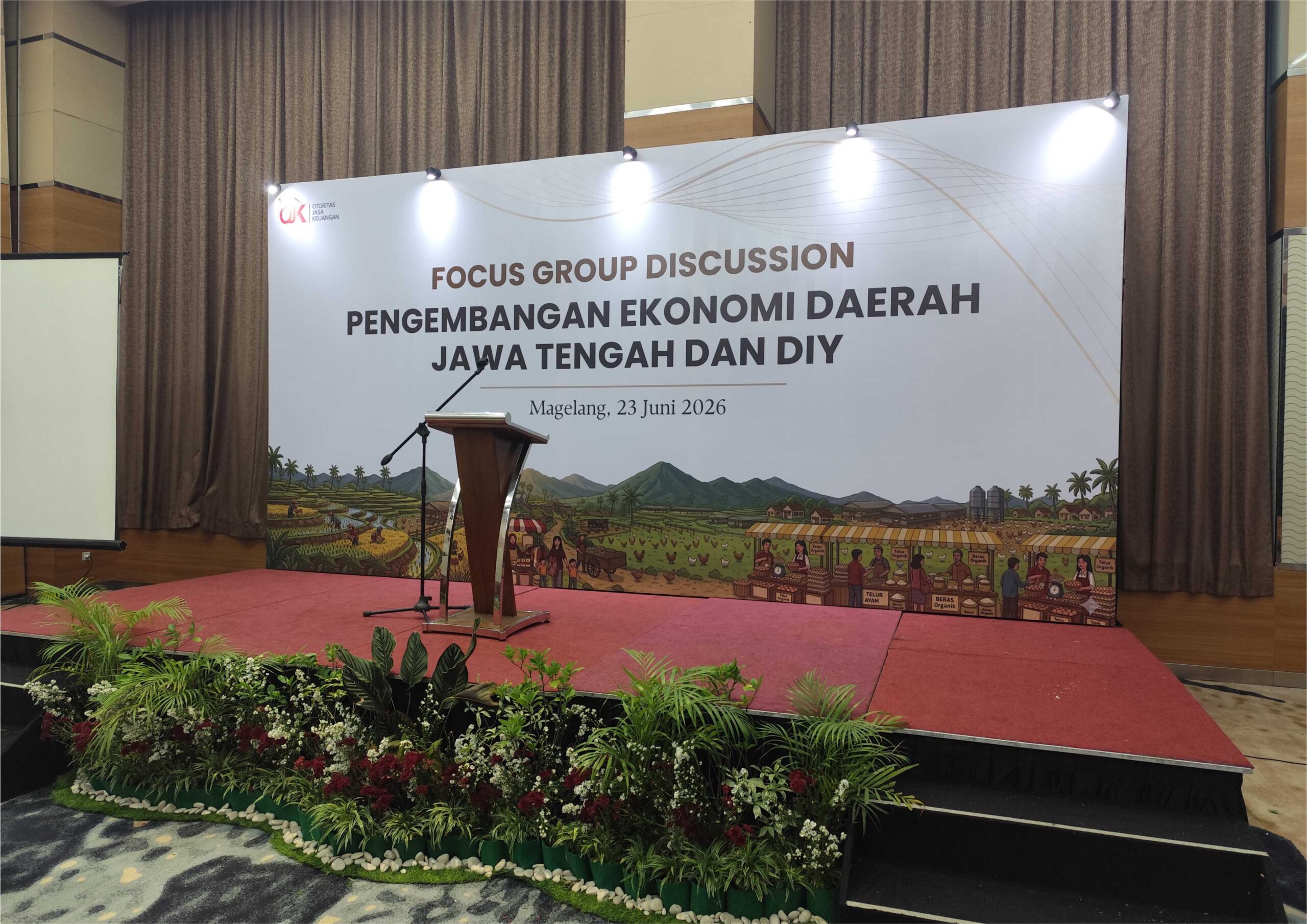 Backdrop Panggung Event OJK - Discussion Event