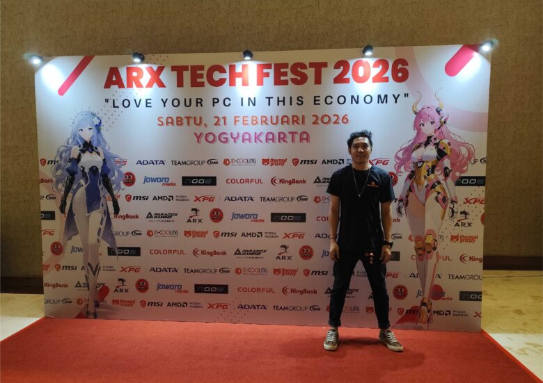 Backdrop dan Photobooth Event ARX Tech