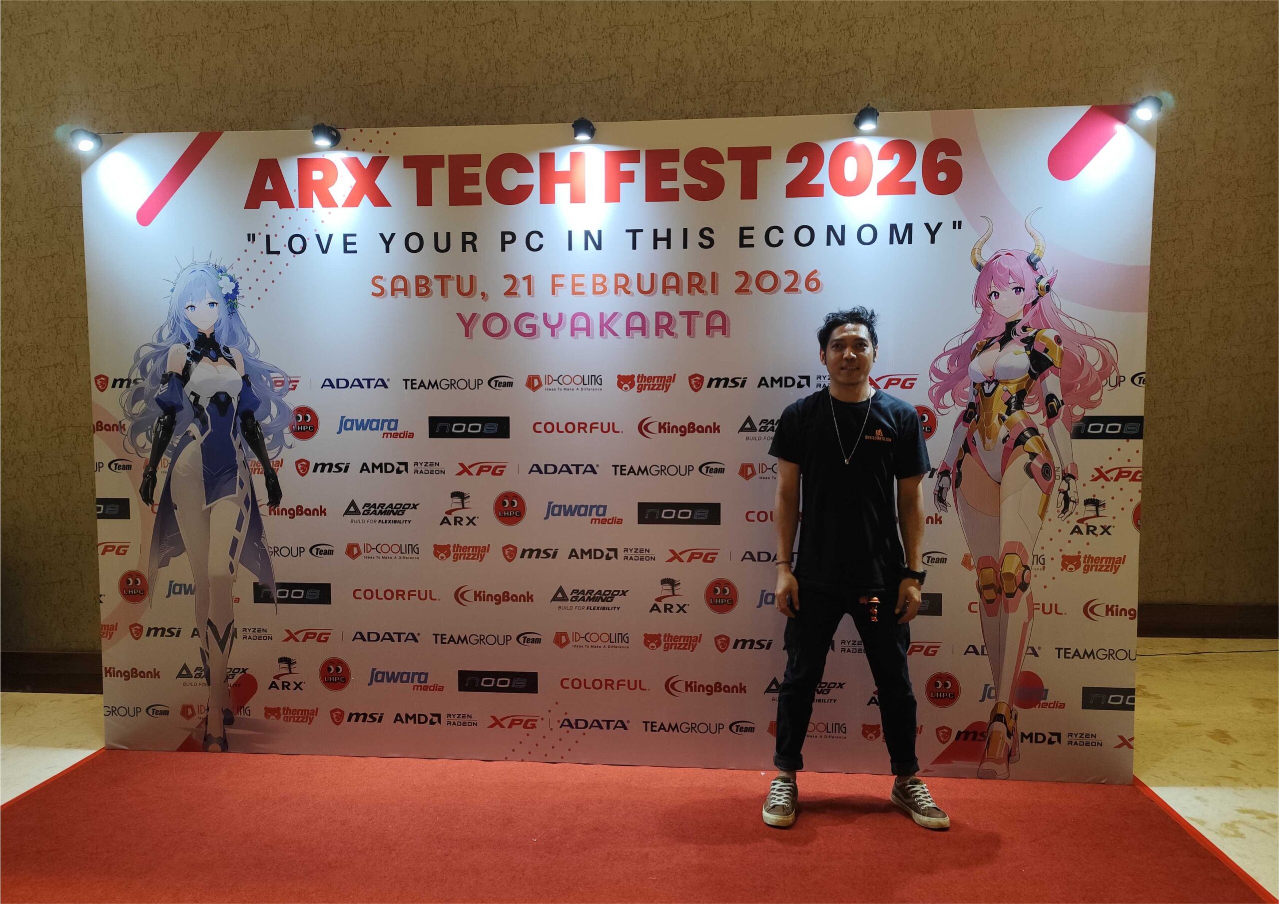 Backdrop dan Photobooth Event ARX Tech