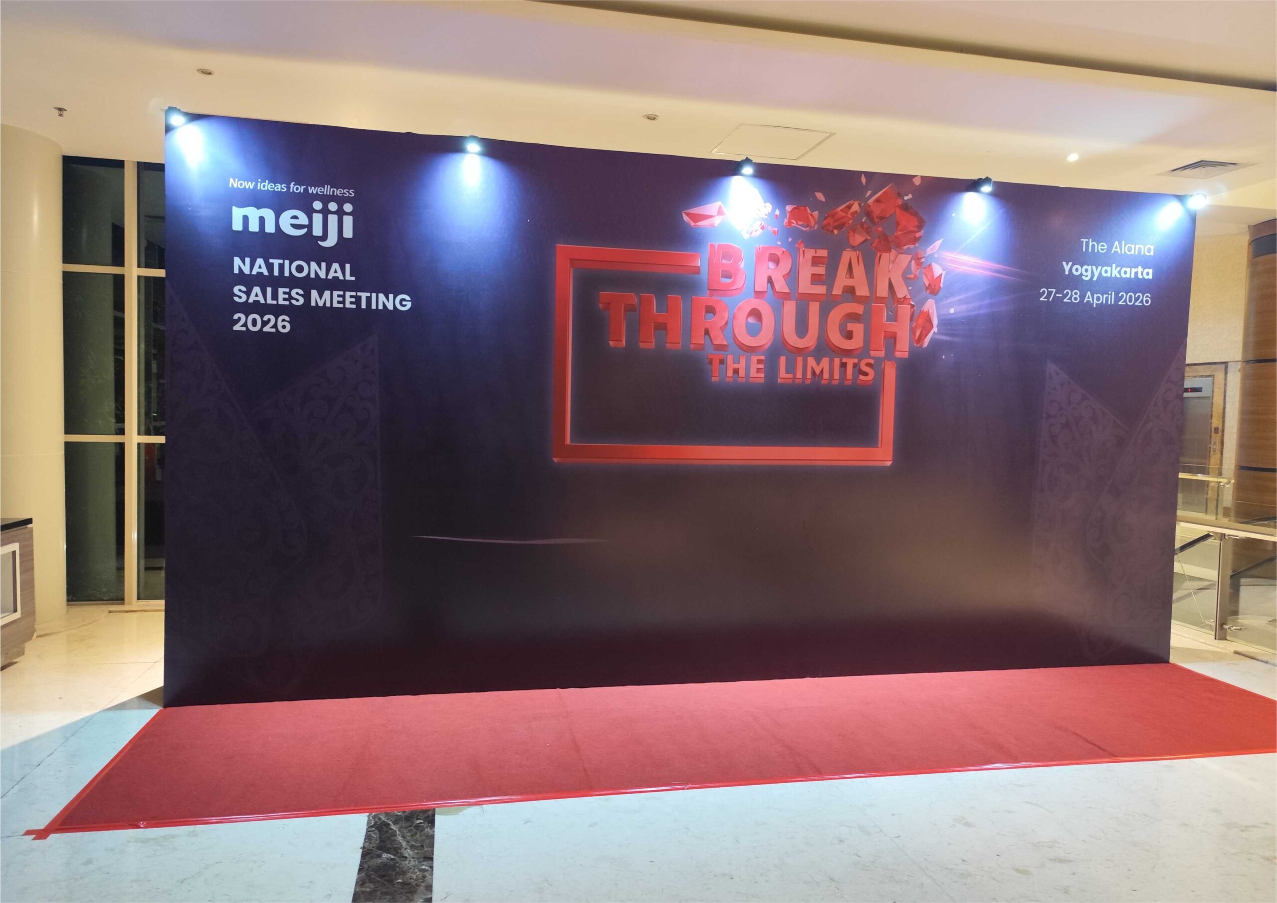Dekorasi Videotron dan Backdrop Event Meiji