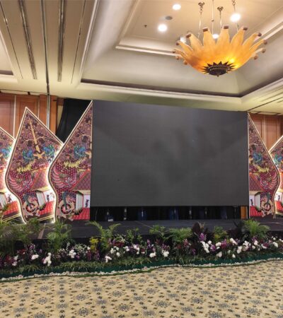 Sewa Videoteon dan Dekorasi Frame Wayang Videotron